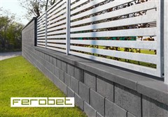 FEROBET Plotová tvárnice poloviční STANDARD - 19,5*19,5*19cm - Antracit
